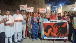 Manisha Murder Case: मनीषा को न्याय दिलाने की मांग में सड़कों पर उतरी महिला कांग्रेस, बेटियों की सुरक्षा पर उठाए सवाल