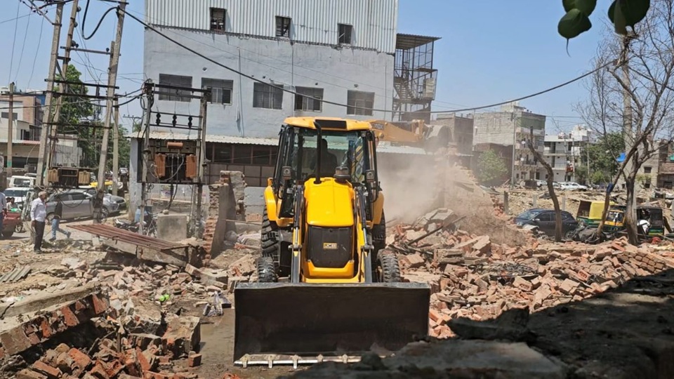 Gurugram Bulldozer Action