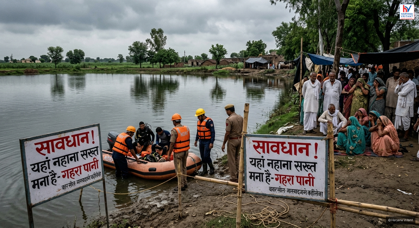 पानीपत में तालाब में डूबने से दो युवकों की मौत, परिवार शोकाकुल