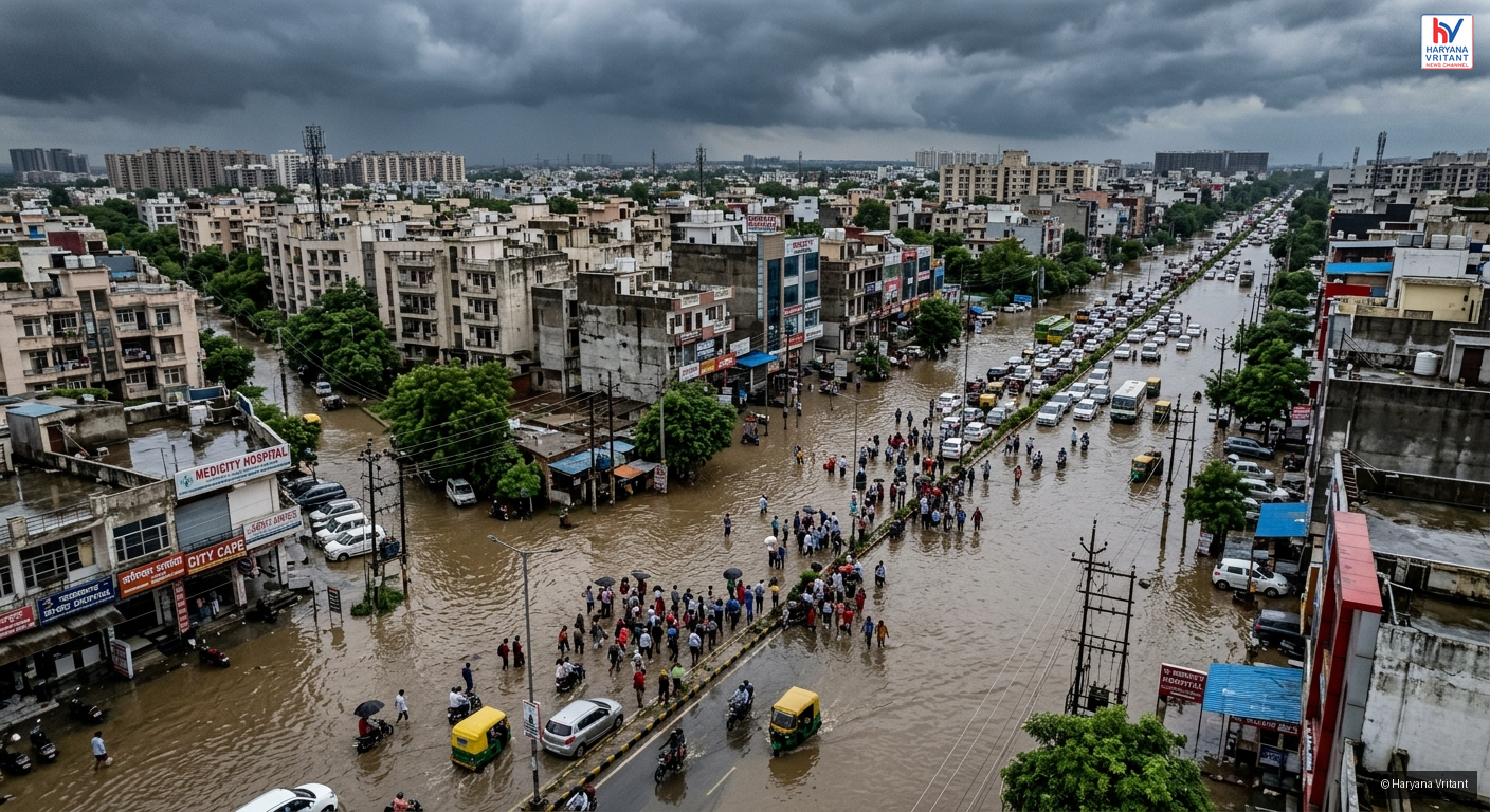 हरियाणा में बारिश से गर्मी में राहत, लेकिन जलभराव की समस्या बरकरार