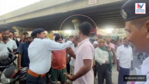 पानीपत: नशे में बाइक चलाने वाले युवक ने ASI को मारा थप्पड़, वीडियो वायरल