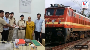 रोहतक: महिला RPF ने चलती ट्रेन से गिरते यात्री को बचाया, 200 मीटर दौड़कर दिखाया साहस